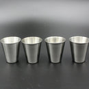 4Pcs Stainless Steel Wine Water Coffee Mugs Portable Cups Travel Holiday Kit