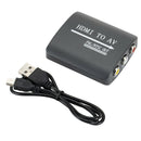 HDMI to Composite RCA Converter Video Audio HDMI Adapter Box Connector Black