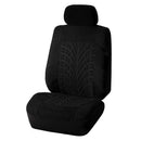 2pcs Car Seat Covers Tire Track Style Auto Styling Seat Protector (Black)