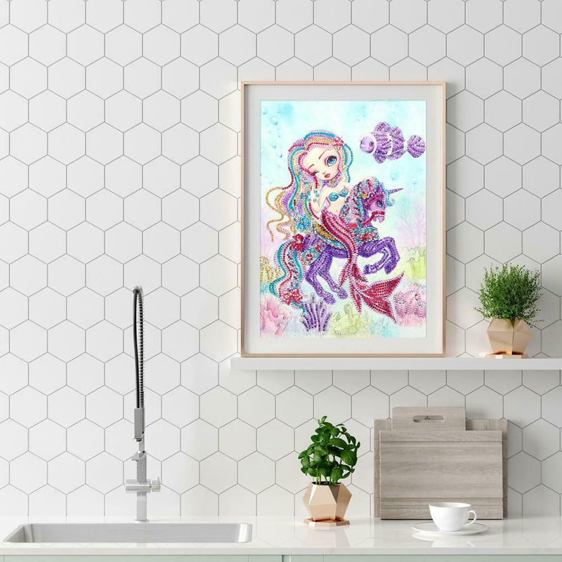 5D DIY Special Shaped Diamond Painting Girl Cross Stitch Mosaic Craft Kits