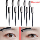 10pcs/set Black Extension Brush Eyelash Eyebrow Comb Lift Curl Eye Makeup OZ