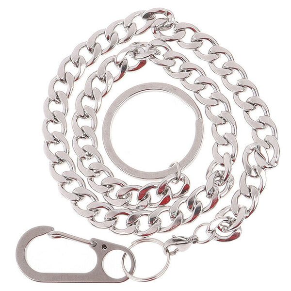 Keychain Anti-lost Long Chain Key Ring Metal Car Key Chain Bag Charms Pendan@