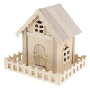 Wooden Bird House Perches Log Cabin for Outdoor / Indoor Hanging Decoration