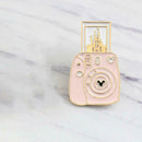 Camera Castle Women Brooch Cartoon Enamel Pin Badges Girls Gift (Pink)
