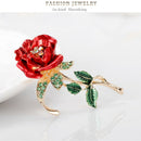 Stylish Elegant Roses Diamond Wedding Bridal Pin Brooches For Women Girls J