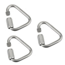 3pcs Climbing Carabiners Safety Harness Connector Buckles Outdoor Hardware