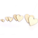 200 Pcs Basswood Blank Peach Heart Embellishments for DIY Crafts 20,30,40mm
