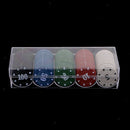 100 Pieces Poker Chips Bingo Chips In Acrylic Box