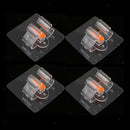 4pcs Clear Adhesive Broom Mop Holder Clip Anti-slip Cleaning Tool Holder