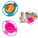 2xSpecial Feeding Toddler Gyro Bowl Dishes 360 Rotating Cup Avoid Food Spill