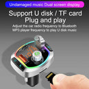 Car Bluetooth FM Transmitter QC3.0 PD Fast Charge 6 RGB Backlit 2 USB Ports