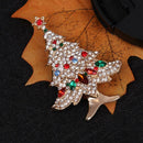 Fashion Women Costume Brooches Zircon Christmas Tree Pin Casual Jewelry