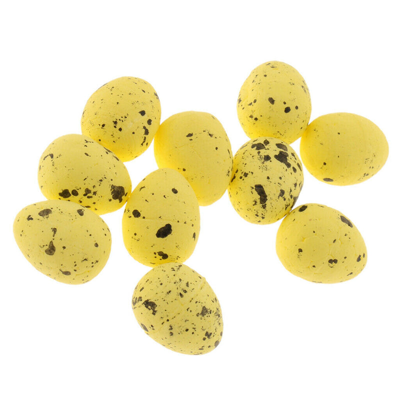 20 Pieces Artificial Speckled Bird Eggs DIY Micro-landscape Home Decoration
