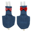 Set of 2 Denim Cloth Washable Parrot Bird Diaper Nappy Adjustable Flight Suit