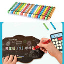 6PCS Mixed Color Chalk Kids Drawing Graffiti Dust-free Chalk Solid Chalk U2V3