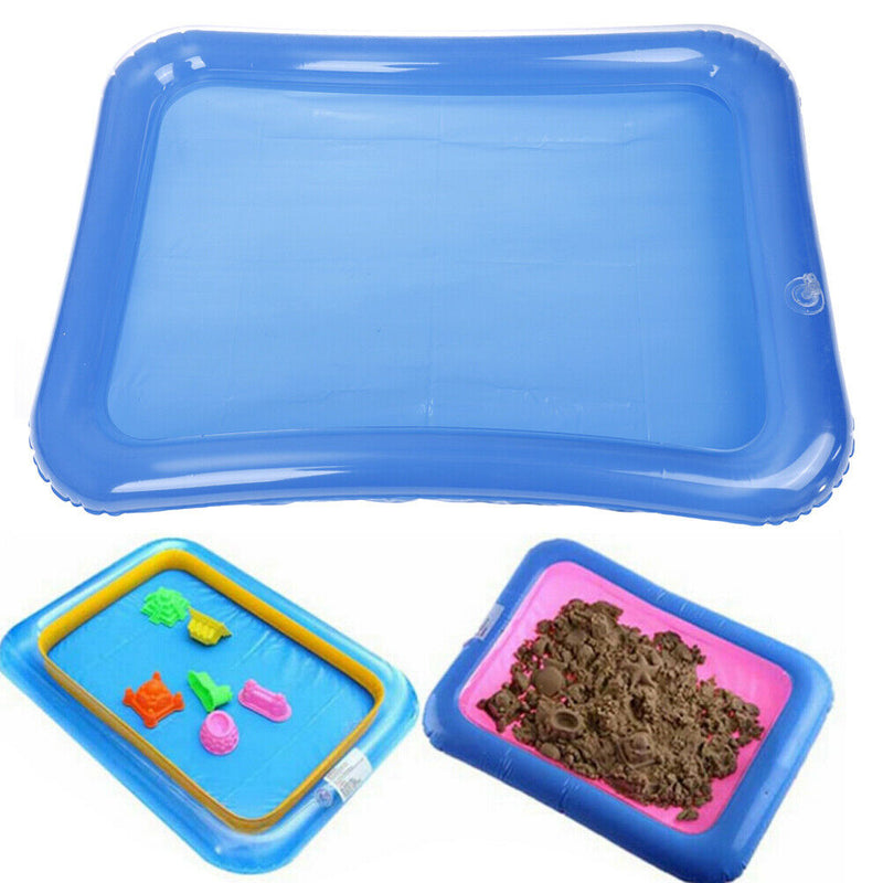 1Pc Blue inflatable indoor kids play sandbox sand tray children toys 60*45ODY TE