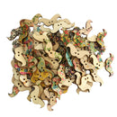 100pcs Mustache Wooden Button Chic Two Holes Flat Coat Decor DIY Wood Beads