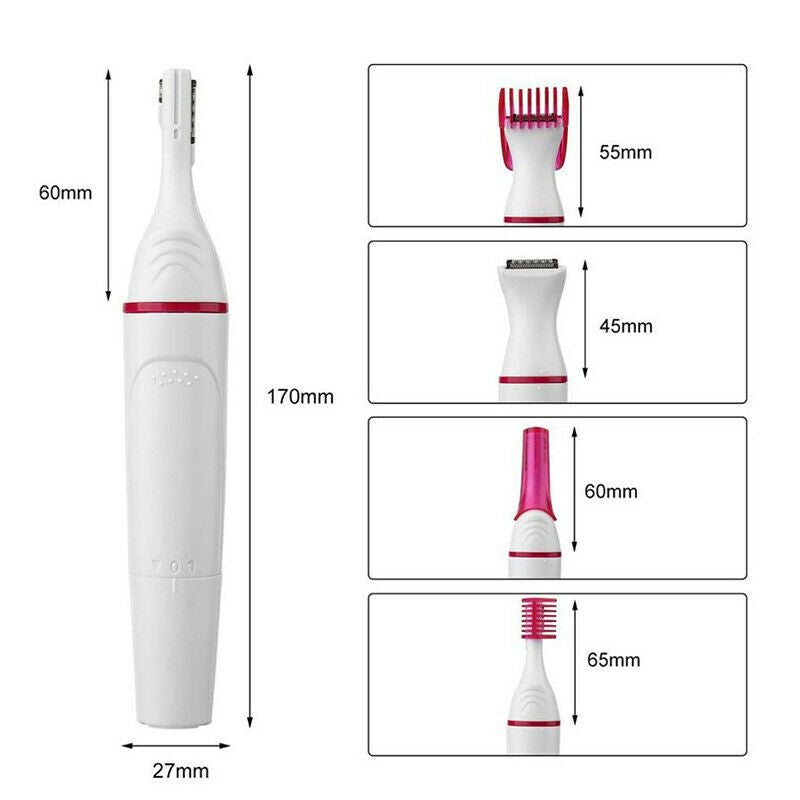 5in1 Waterproof Trimmer Female Wet Dry Shaver Epilator Rechargeable Hair Cl  Kw