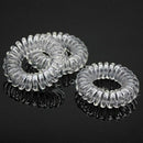 6Pcs Elastic Girl Clear Rubber Telephone Wire Hair Ties Hairband Rope Ties