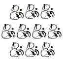 10Pieces G Shape 2 Pin PTT Earpiece Earphone Mic for Two Way Radio