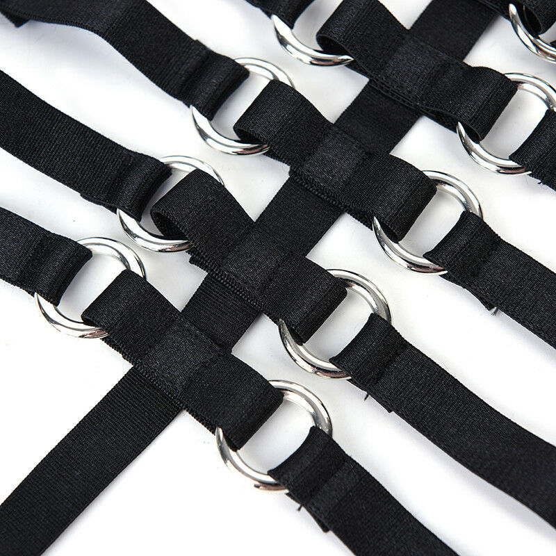 Women Girls Sexy Leather Halterneck Gothic Body Strap Harness Top Punk Gothic 3C