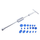Paintless Dent Repair Hail Removal T Bar Slide Hammer+18pcs Glue Puller Tab