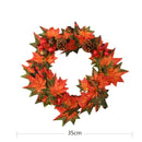 Maple Leaf Berry Wreath Halloween & Christmas Door Home Decor 35Cm P8I2