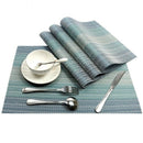 Placemats Set of 4 Crossweave Woven Vinyl Placemat for Kitchen Table Heat R Z4X6
