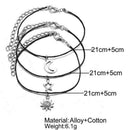 Boho Sun Star Moon Ankle Anklet Bracelet Multilayer Chain Foot Jewelry Beach NEW