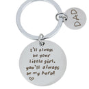 Fathers Day Keychain You Will Always Be My Hero Stainless Steel Gift