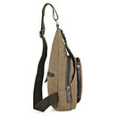 Men's Canvas Unbalance Backpack Shoulder Sling Chest/Hiking Bicycle Bag (Co