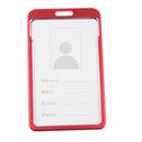 Vertical ID Badge Holder, Card Holder, Heavy Duty Aluminum Alloy Red