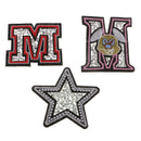 5Pcs Embroidered Star M Patch DIY Applique Iron On Fabric Bag Patches Sewing