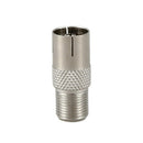 Screw on F Socket Female to TV Aerial FEMALE Coax Adaptor/Connector