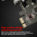 4Ports PCI-E to 3.0USB PCI Express Expansion HUB Card SATA Power Adapter C4S5