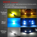 1x H3 Car Led Bulb 3000k 4800lm Dc12v-24v Yellow Fog Light ODS ALD