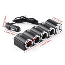 4-Way Multi-Socket Car Cigarette Lighter Dispenser Usb Power Adapter Charge