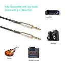 6.35Mm Male To Male Trs Stereo Audio Electric Guitars Cable With Metal Hous T1K4