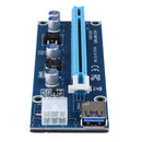 USB 3.0 PCI-E Express 1x to16x Extender Riser Card Adapter SATA 6Pin Power