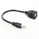 3.5mm Male Plug Jack To USB 2.0 Female Car Stereo Audio Adapter Converter CabTO
