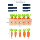 Edicational Carrots Harvest Wooden Matching Game Funny Toys for Boys Girls Gift
