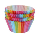 100 Pack Rainbow Color Muffins Cupcakes Wraps Cases - DIY Baking Accessories for
