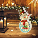 DIY Special Shaped Diamond Painting Christmas Snowman LED Night Light Decor