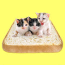 Cute Toast Bread Dog Cat Mat Pet Padded Bolster Puppy Bed Cushions Warm New V9E3