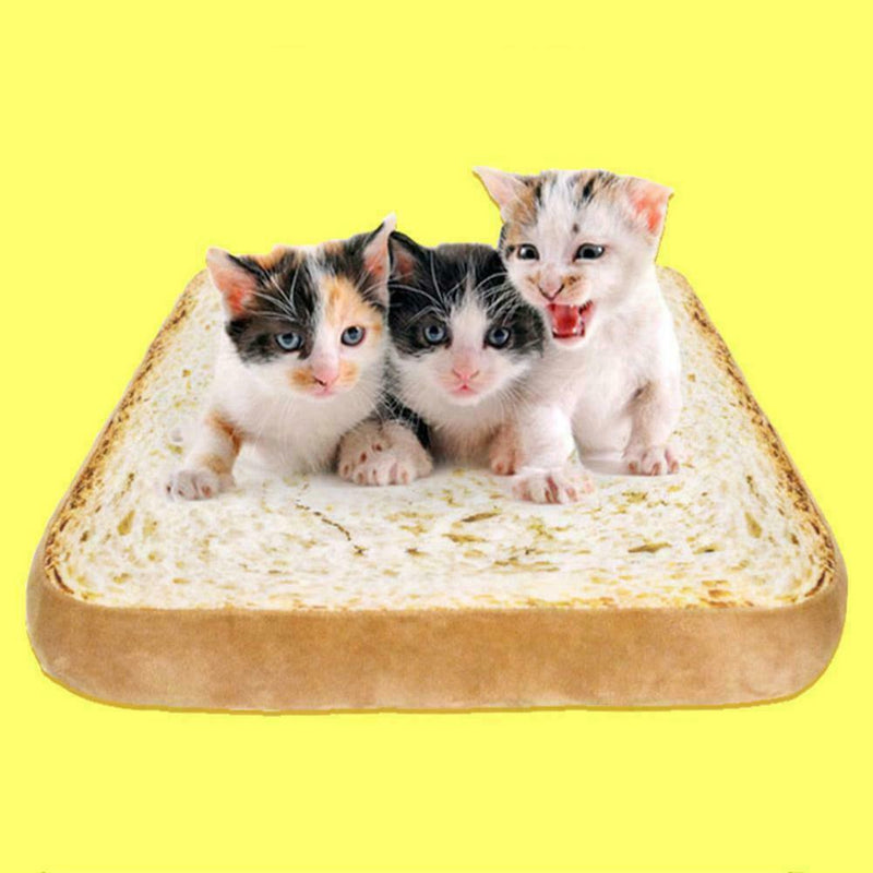 Cute Toast Bread Dog Cat Mat Pet Padded Bolster Puppy Bed Cushions Warm New V9E3