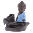 Little Tathagata Backflow Smoke Cone Incense Burner Holder Buddhism Blue