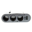 12V 24V DC Triple 3 Way USB Socket Car Cigarette Power Adapter Lighter Spli