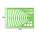 6 Pack Clear Green Plastic Measuring Template Ruler for Home Office and School