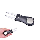 Folded Golf Repair Pitch Divot Repair Switchblade Tools Golf Ball Marker Kit  Gw