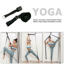 Door Sports Yoga Ballet Band Dance Exercise Soft Leg Stretcher Belt (Black)